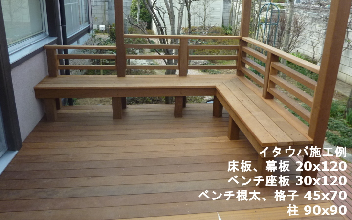 イタウバ材 | ウッドデッキネット 木材 通販