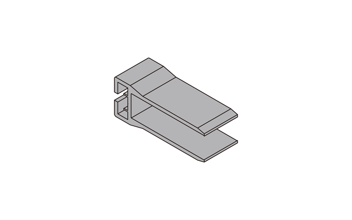 ハンディウッド_ルーバー固定部材アルミブラケットL_ルーバー25×125用