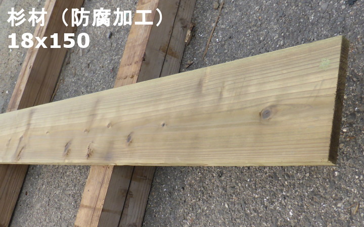 杉材(節付き)・防腐加工 | ウッドデッキネット 木材 通販